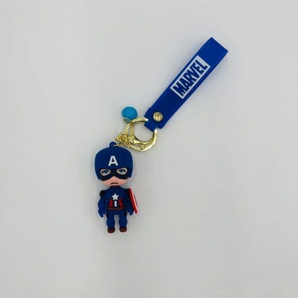 Brand New Captain Marvel‎ Keychain 3D Mini Doll Figurine Key Ring - Picture 3 of 5